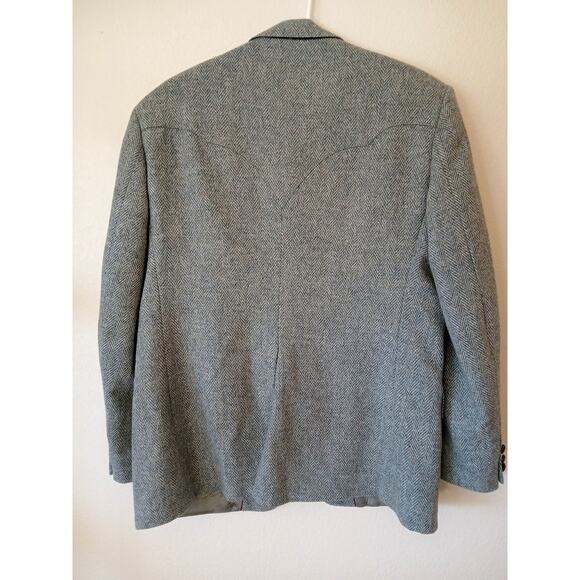 Vintage Larry Mahan's Cowboy Collection Gray Wool Blazer - Picture 2 of 6